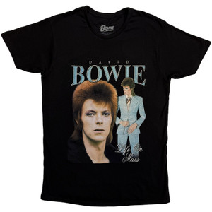 David Bowie Unisex T-Shirt: Life on Mars Homage (Black)