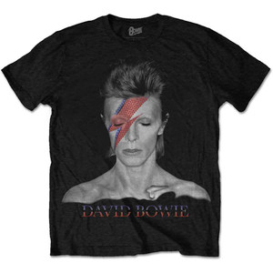 David Bowie Unisex T-Shirt: Aladdin Sane (Black) David Bowie Unisex T-Shirt: Aladdin Sane (Black)