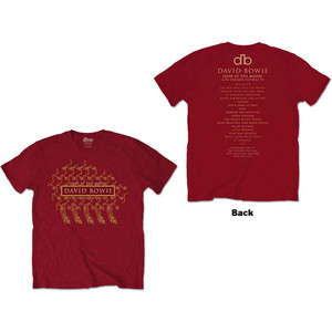 David Bowie Unisex T-Shirt: Pheonix Festival (Cardinal Red) (Back Print) David Bowie Unisex T-Shirt: Pheonix Festival (Cardinal Red) (Back Print)