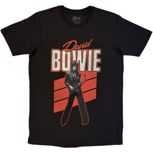 David Bowie Unisex T-Shirt: Red Sax (Black)