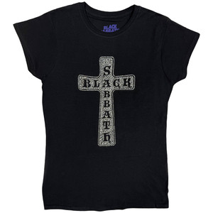 Black Sabbath Ladies T-Shirt: Cross (Black) (Embellished) Black Sabbath Ladies T-Shirt: Cross (Black) (Embellished)