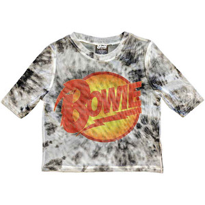 David Bowie Ladies Crop Top: Diamond Dogs Logo (White) (Mesh) David Bowie Ladies Crop Top: Diamond Dogs Logo (White) (Mesh)