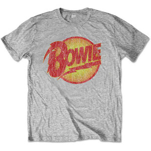 David Bowie Kids T-Shirt: Vintage Diamond Dogs Logo (Heather Grey) David Bowie Kids T-Shirt: Vintage Diamond Dogs Logo (Heather Grey)