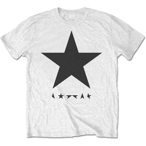 David Bowie Unisex T-Shirt: Blackstar on White (White) David Bowie Unisex T-Shirt: Blackstar on White (White)