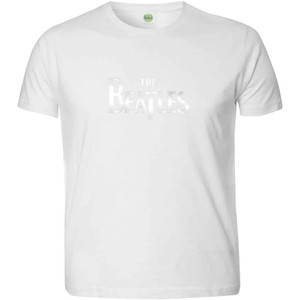 The Beatles Unisex T-Shirt: Drop T Black-On-Black (White) (Hi-Build) The Beatles Unisex T-Shirt: Drop T Black-On-Black (White) (Hi-Build)
