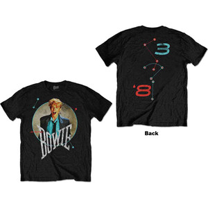 David Bowie Unisex T-Shirt: Circle Scream (Black) (Back Print) David Bowie Unisex T-Shirt: Circle Scream (Black) (Back Print)