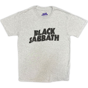 Black Sabbath Unisex T-Shirt: Black Wavy Logo (Grey) Black Sabbath Unisex T-Shirt: Black Wavy Logo (Grey)