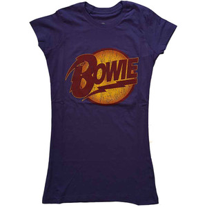 David Bowie Ladies T-Shirt: Vintage Diamond Dogs Logo (Purple) David Bowie Ladies T-Shirt: Vintage Diamond Dogs Logo (Purple)