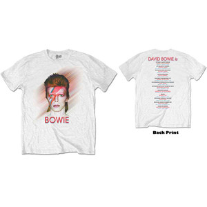 David Bowie Unisex T-Shirt: Bowie Is (White) (Back Print) David Bowie Unisex T-Shirt: Bowie Is (White) (Back Print)