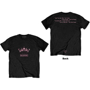 BlackPink Unisex T-Shirt: The Album - Crown (Black) (Back Print) BlackPink Unisex T-Shirt: The Album - Crown (Black) (Back Print)