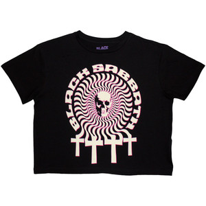 Black Sabbath Ladies Crop Top: Hypnotic Skull (Black) Black Sabbath Ladies Crop Top: Hypnotic Skull (Black)