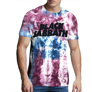 Black Sabbath Unisex T-Shirt: Wavy Logo (Blue & Red) (Wash Collection) Black Sabbath Unisex T-Shirt: Wavy Logo (Blue & Red) (Wash Collection)
