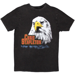 Chris Stapleton Unisex Stone Wash T-Shirt: Eagle (Charcoal Grey) Chris Stapleton Unisex Stone Wash T-Shirt: Eagle (Charcoal Grey)