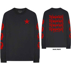 Che Guevara Unisex Long Sleeve T-Shirt: Revolution (Black) (Back & Sleeve Print) Che Guevara Unisex Long Sleeve T-Shirt: Revolution (Black) (Back & Sleeve Print)