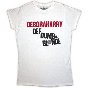 Debbie Harry Ladies T-Shirt: Def, Dumb & Blonde (White) Debbie Harry Ladies T-Shirt: Def, Dumb & Blonde (White)
