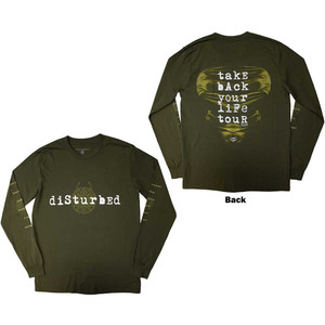 Disturbed Unisex Long Sleeve T-Shirt: European Tour '23 Take Back (Green) (Back Print & Ex-Tour) Disturbed Unisex Long Sleeve T-Shirt: European Tour '23 Take Back (Green) (Back Print & Ex-Tour)