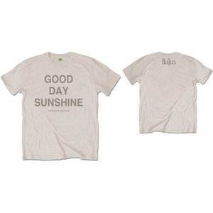 The Beatles Unisex T-Shirt: Good Day Sunshine (Sand) (Back Print)