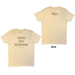 The Beatles Unisex T-Shirt: Good Day Sunshine (Sand) (Back Print)