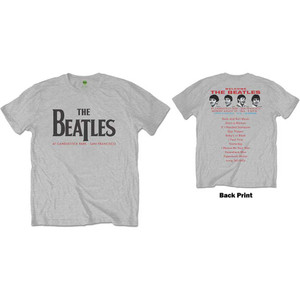 The Beatles Unisex T-Shirt: Candlestick Park (Grey) (Back Print) The Beatles Unisex T-Shirt: Candlestick Park (Grey) (Back Print)