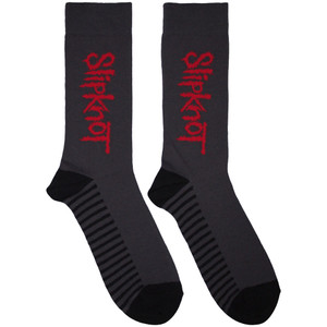 Slipknot Unisex Ankle Socks: Logo Vertical (Grey) (UK Size 6 - 11) Slipknot Unisex Ankle Socks: Logo Vertical (Grey) (UK Size 6 - 11)