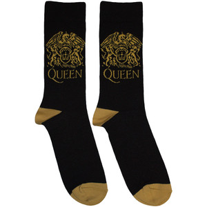 Queen Unisex Ankle Socks: Gold Crest (Black) (UK Size 6 - 11) Queen Unisex Ankle Socks: Gold Crest (Black) (UK Size 6 - 11)