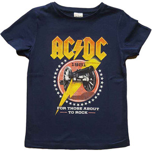 AC/DC Kids T-Shirt: For Those About To Rock '81 (Navy Blue) (7-8 Years) AC/DC Kids T-Shirt: For Those About To Rock '81 (Navy Blue) (7-8 Years)