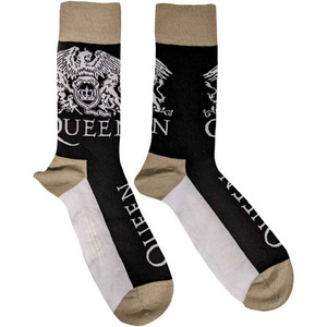 Queen Unisex Ankle Socks: Crest & Logo (Black) (UK Size 7 - 11) Queen Unisex Ankle Socks: Crest & Logo (Black) (UK Size 7 - 11)