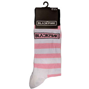 BlackPink Unisex Ankle Socks: Stripes & Logo (White) (UK Size 7 - 11) BlackPink Unisex Ankle Socks: Stripes & Logo (White) (UK Size 7 - 11)