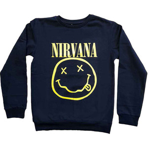 Nirvana Kids Sweatshirt: Yellow Happy Face (Blue) Nirvana Kids Sweatshirt: Yellow Happy Face (Blue)