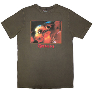 Gremlins Unisex Stone Wash T-Shirt: Gizmo Photo (Green) Gremlins Unisex Stone Wash T-Shirt: Gizmo Photo (Green)