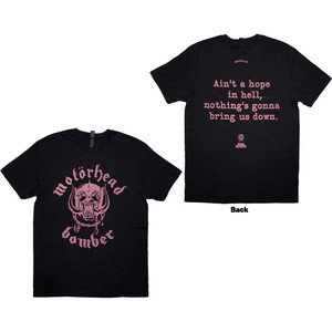 Motorhead Unisex T-Shirt: Bomber Lyric (Black) (Back Print) Motorhead Unisex T-Shirt: Bomber Lyric (Black) (Back Print)