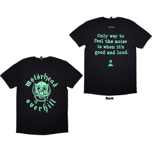 Motorhead Unisex T-Shirt: Overkill Lyric (Black) (Back Print) Motorhead Unisex T-Shirt: Overkill Lyric (Black) (Back Print)