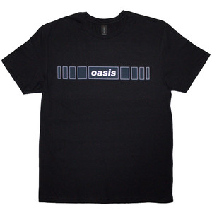 Oasis Unisex T-Shirt: Horizontal Bars Logo (Black) Oasis Unisex T-Shirt: Horizontal Bars Logo (Black)