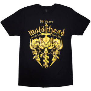 Motorhead Unisex T-Shirt: 50 Years Swords & Warpig (Black) Motorhead Unisex T-Shirt: 50 Years Swords & Warpig (Black)