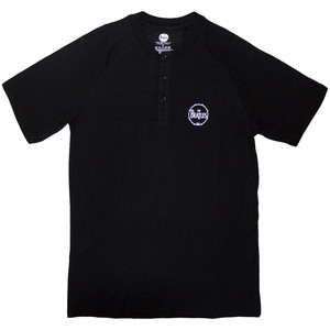 The Beatles Unisex Raglan T-Shirt: Mini Drum Logo (Black) (3 Button Collar) The Beatles Unisex Raglan T-Shirt: Mini Drum Logo (Black) (3 Button Collar)
