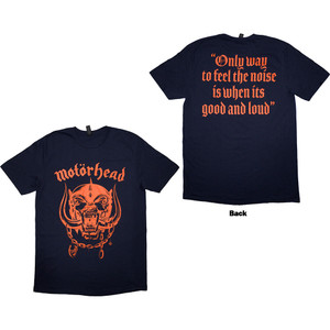 Motorhead Unisex T-Shirt: Good & Loud (Navy Blue) (Back Print) Motorhead Unisex T-Shirt: Good & Loud (Navy Blue) (Back Print)