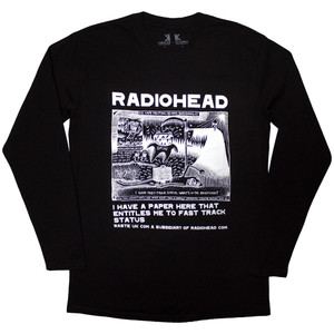 Radiohead Unisex Long Sleeve T-Shirt: Ice Caps (Black) Radiohead Unisex Long Sleeve T-Shirt: Ice Caps (Black)
