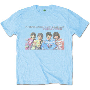 The Beatles Unisex T-Shirt: LP Here Now (Light Blue) The Beatles Unisex T-Shirt: LP Here Now (Light Blue)