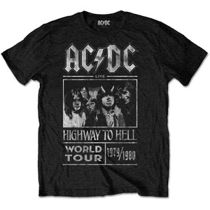 AC/DC Unisex T-Shirt: Highway to Hell World Tour 1979/1980 (Black) AC/DC Unisex T-Shirt: Highway to Hell World Tour 1979/1980 (Black)