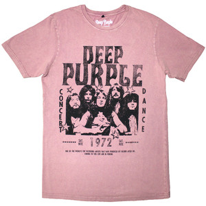 Deep Purple Unisex Stone Wash T-Shirt: 1972 Concert (Kashmir Red) Deep Purple Unisex Stone Wash T-Shirt: 1972 Concert (Kashmir Red)