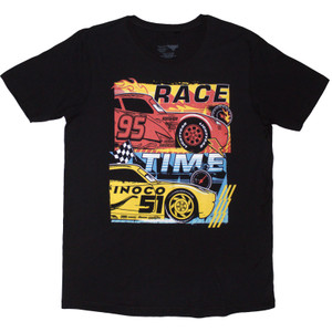 Disney Unisex T-Shirt: Cars Race Time (Black)