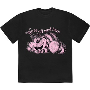 Disney Unisex T-Shirt: Alice In Wonderland - We're All Mad Here (Black)