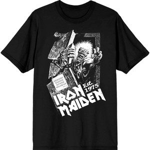 Iron Maiden Unisex T-Shirt: Est. 1975 No Prayer Grave (Black) Iron Maiden Unisex T-Shirt: Est. 1975 No Prayer Grave (Black)