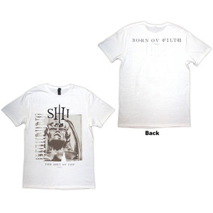 Behemoth Unisex T-Shirt: The Shit Ov God Sepia Parchment (White) (Back Print) Behemoth Unisex T-Shirt: The Shit Ov God Sepia Parchment (White) (Back Print)