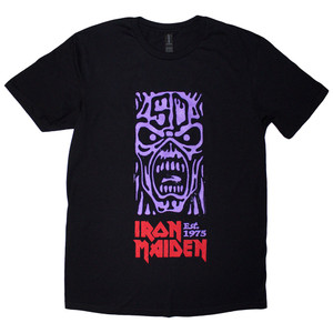 Iron Maiden Unisex T-Shirt: Est. 1975 Stamp Logo Purple (Black) Iron Maiden Unisex T-Shirt: Est. 1975 Stamp Logo Purple (Black)