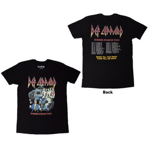 Def Leppard Unisex T-Shirt: Summer Stadium Tour (Black) (Back Print) Def Leppard Unisex T-Shirt: Summer Stadium Tour (Black) (Back Print)