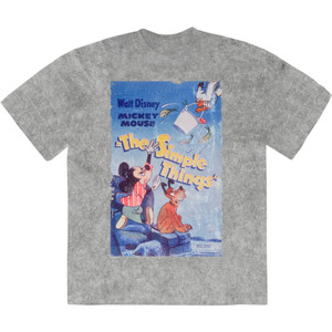 Disney Unisex Stone Wash T-Shirt: Mickey The Simple Things (Grey) Disney Unisex Stone Wash T-Shirt: Mickey The Simple Things (Grey)