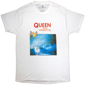 Queen Unisex T-Shirt: Wembley '86 (White) Queen Unisex T-Shirt: Wembley '86 (White)