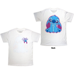 Disney Unisex T-Shirt: Stitch Spray Paint (White) (Back Print)