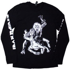 Iron Maiden Unisex Long Sleeve T-Shirt: No Prayer Claw Isolated (Black) (Sleeve Print) Iron Maiden Unisex Long Sleeve T-Shirt: No Prayer Claw Isolated (Black) (Sleeve Print)